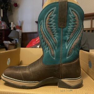 Ariat Women's Brown and Teal Western Boots